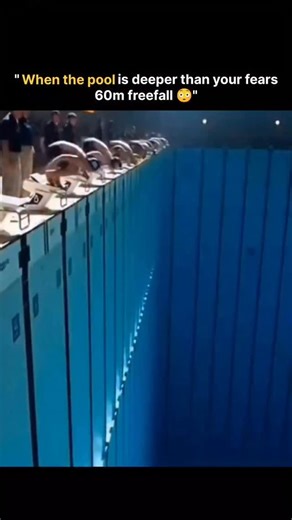 Curiosity Hub on Instagram: "The post features a 10-second clip of scuba divers plunging into Deep Dive Dubai's 60-meter indoor pool--the world's deepest--where dramatic blue lighting turns the descent into what looks like an oceanic abyss. The jump captures that surreal moment where the pool shifts from calm surface to a trench-like void below, making the visuals feel almost unreal. the video has already surged past 4 million views within hours, fueling a mix of awe and disbelief in the comment
