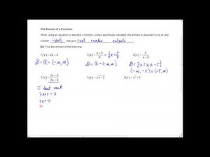 Functions 3: The Domain of a Function