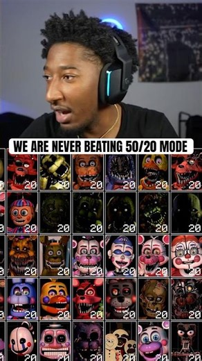 50/20 Mode Is IMPOSSIBLE #fnaf #fivenightsatfreddys