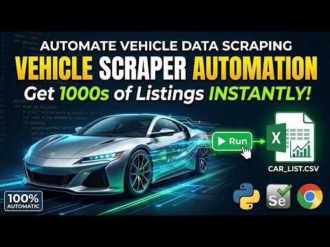 Automate Vehicle Data Scraping & Real-Time Tracking with Python