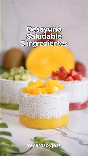 HEALTHY BREAKFAST with 3 ingredients 🍓🥭 #easydesserts #healthydesserts #easyrecipes