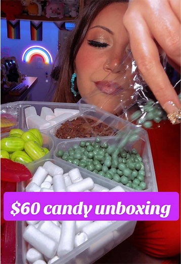 $60 candy unboxing: Poppin Candy review and ASMR