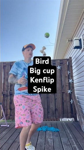 Bird to big cup to kenflip spike #kendama #kendamatricks #kendamacommunity #beginner