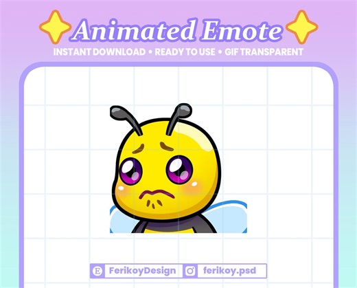 Bee Sad Crying Animated Emote : Hornet Wasp Cry - Etsy