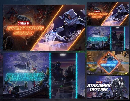 Marvel Rivals Stream Overlay Package | HD Quality | Twitch, Kick, Youtube | Starting, Pause, Ending & Offline Screens With Superhero Themes! - Etsy