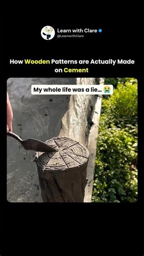 This Is How Wooden Patterns Are Made 🪵🤯 | Cement Made to Look Like Wood 🔨