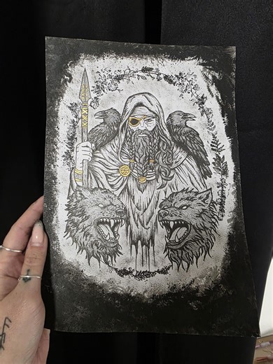 Odin Original Illustration - Etsy