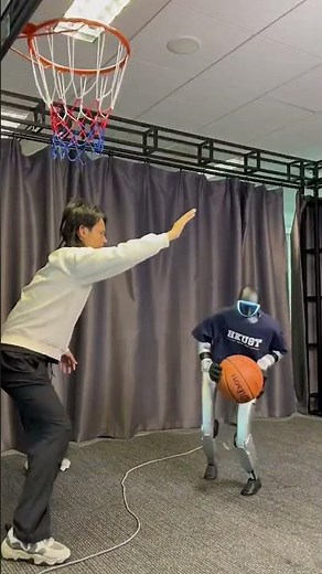 HKUST research project - Trained humanoid robot to play basketball