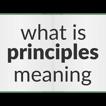 Principles | meaning of Principles