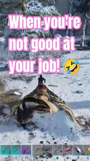 He's not that good at his job! 🤣 #arksurvivalascended #ark #ps5 #shorts #gaming #gamingshorts #funny