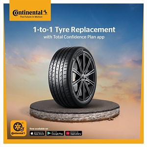 40 reactions · 7 comments | Give your tyres the protection they deserve! With Total Confidence Program (TCP), you get to enjoy 1-to-1 tyre replacement* on your newly purchased Continental tyres.  Find out more: bit.ly/Continental-TCP *Terms & conditions apply. | Continental Tyres | Facebook