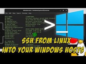 SSH From Linux Into Your Microsoft Windows Hosts
