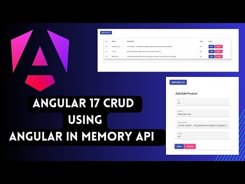 Angular 17 crud actions using angular in memory API | Fake REST API in angular