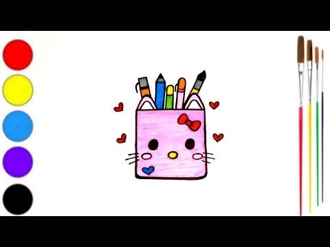 How To Draw A Pencil Holder | Pencil Holder Drawing Step By Step | Pencil Holder Drawing For Kids