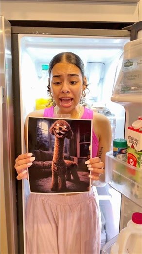 Girlfriend is scared of long neck dog! #shorts