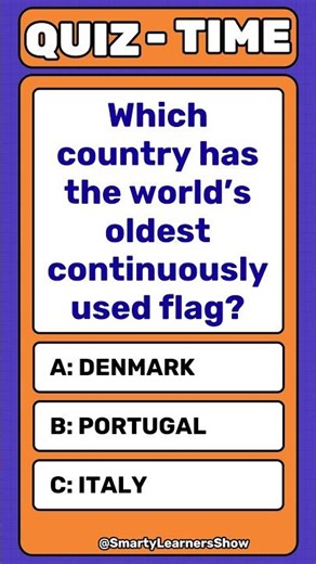 Which Country Has The Oldest Flag? 🌍 #quiz #trivia #generalknowledge