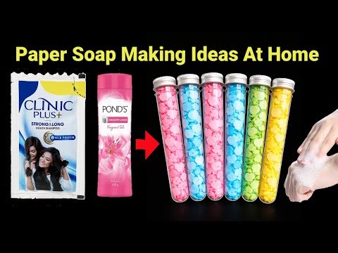 Homemade Paper Soap Making/homemade paper soap/how to make paper soap/easy homemade paper soap