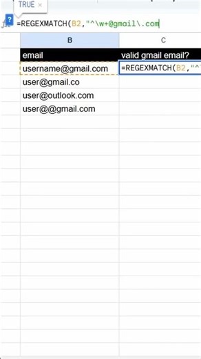 🔍 Use REGEXMATCH in Google Sheets to Find Patterns