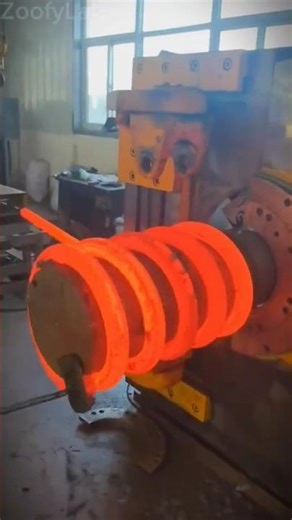 “Satisfying Steel Spring Manufacturing Process 🔥”#satisfying #asmr #manufacturing #steel