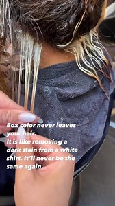* BOX COLOR FOREVER? 😳🤮 via ⤵️⤵️⤵️ @abigailbazzoli https://behindthechair.com/articles/8-tips-for-handling-the-box-color-talk/ I know it's fun to play hairdresser at home and costs way less than going to the salon. I get it. I did it too when I was 17. I also wrecked my hair later trying to get the blackest black out of my hair. I'll never shame anyone who colors at home. I don't know their finances or their experiences in the salon. Maybe that box was the one thing they can use to feel better