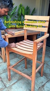 Nothing looks better than finishing an old chair with Bona Decking Oil 🪑 Use vegetable modified oils for a natural finish. Choose Bona for your next project | Bona India