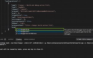 Debug a C++ project in VS Code