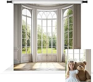 Kate 10x10ft Panel Windows Scenery Backdrop for Photography Indoor White Panel Windows Background Photo Studio Props