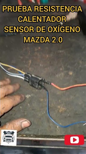 Testing the oxygen sensor heater resistance on a Mazda 2.0 #automobile #mobilemechanic #mechanic