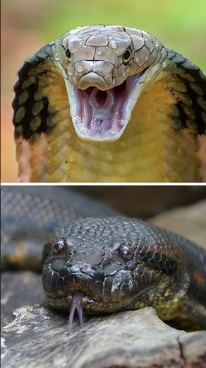 Who is the Real King of the Snakes? ANACONDA VS KING COBRA #anaconda #kingcobra #snake