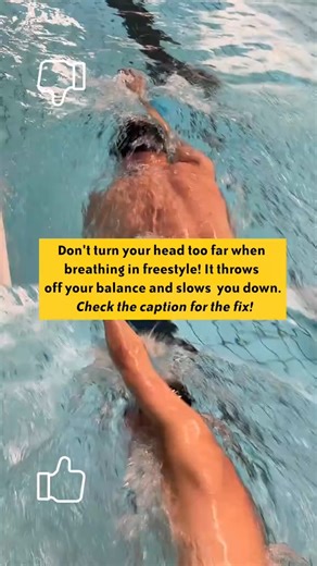 12K views · 91 reactions | Over-rotating your head (almost looking behind you) can cause several issues, such as: Loss of Balance – Turning too far can disrupt your body position, making you sink or lose momentum. Neck Strain – Twisting your head excessively can cause unnecessary t | SwimGym | Facebook
