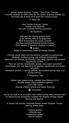 Infosys System Engineer Trainee – How Is the Training?