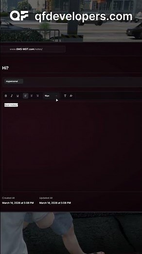EMS MDT V2 Notes System #gta #fivem #roleplay #fivemscripts #fivemscript #fivemroleplay #gtarp