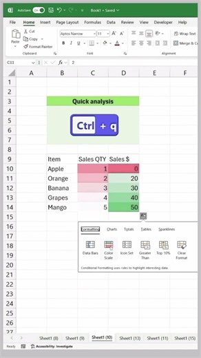 Excel 6 Tricks #shortvideo #viral #exceltricks