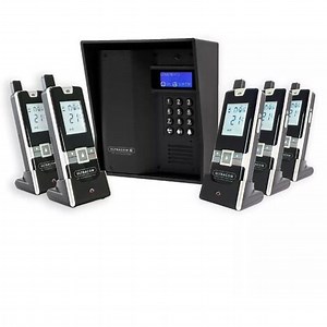 Interphone 600 mètres sans-fil longue portée autonome digicode écran LCD - UltraCOM3 visière noire   5 combinés