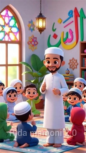 🌙✨ Learn Arabic Alphabet with Allah 🤍 تعليم الحروف العربية للأطفال بطريقة جميلة وممتعة 👧🧒 📚 Alif • Ba • Ta — Arabic letters with Islamic values 🎵 Teacher sings, kids reply together (Call & Response Nasheed) 🕌 Fun • Educational • Kids Friendly Islamic Content 🎤 Nasheed generated using AI ✍️ Lyrics are 100% original 🎬 Colorful 3D Islamic kids cartoon animation 👶 Perfect for Muslim Kids & Families مثالي لتعليم الأطفال الحروف العربية مع القيم الإسلامية 🤍 👍 Like | 🔄 Share | ▶️ Follow 📌 
