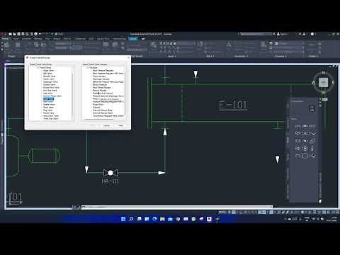 A Simple P&ID drawing drafting with Auto CAD P&ID 2021