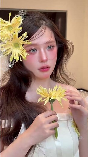 🌸 Floral-Inspired Hairstyle Tutorial | Elegant Romantic Hair for Beginners #shorts #makeuptutorial