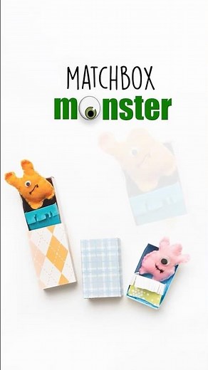 Matchbox Monster 👾 | DIY Cute Monster from Matchbox | Easy Craft #Shorts