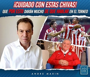 326K views · 248 shares |  ¡SEÑORES, CUIDADO CON ESTAS CHIVAS!  Así va el tema de los refuerzos que Vucetich pidió para este torneo.  Además, este equipo del Guadalajara va a dar mucho de que hablar en este torneo, los demás equipos van a tener que tener mucho cuidado cuando les toque jugar contra Chivas. ¿Cómo creen que le va a ir al Guadalajara en este nuevo torneo que comienza este fin de semana? | André Marín | Facebook