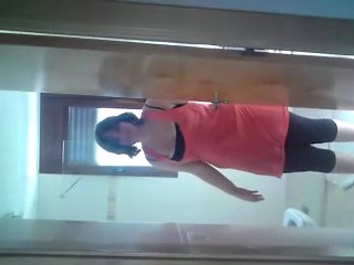 Classy girl having a poo