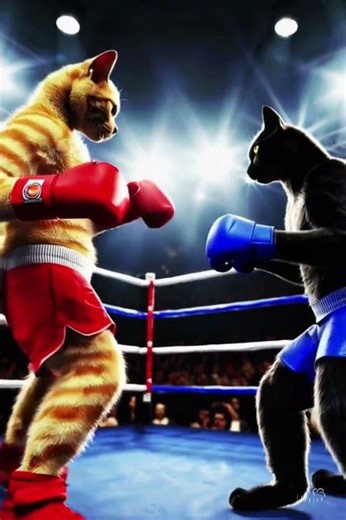 Epic Cat Boxing Fight 🥊🐱 | Ultimate Feline Showdown in the Ring! #CatBoxing #AIvideo #CatFight