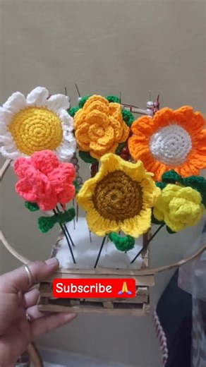 crochet flower bouquet #freecrochetpattern​ #freecrochetpatterns​ #easycrochetpatterns​