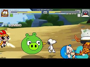 Mugen Garfield/Minion pig/Snoopy/Daigoro Blossom vs Pingu/Katerina kittycat/Pocoyo/Gumball