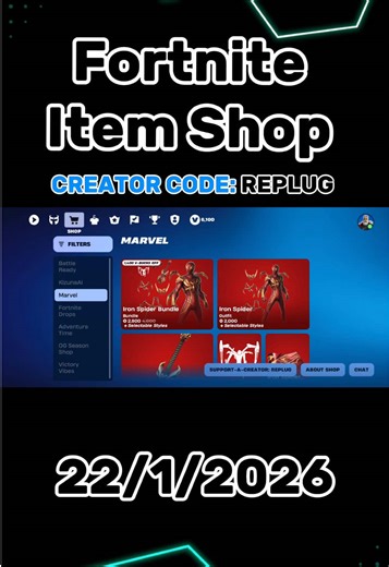 Fortnite Item Shop Update - January 22, 2026