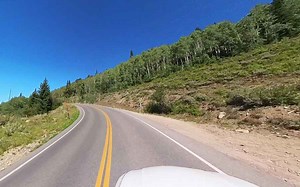 A scenic paved road to Guardsman Pass in Utah
