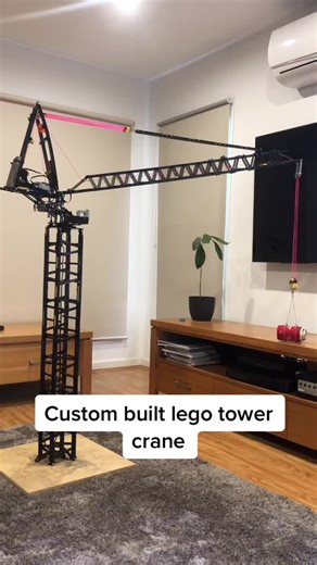 Custom built RC Luffing Tower Crane built out of mainly LEGO technic and a few other bits I fabricated. All the functions are programmed using an Sbrick and the smartphone app.**Based off a Wolff 700B/Recom RTL#crane #craneoperator #towercrane #cranelife #cranetok #lego #legotechnic #legotiktok