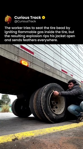 Explosive Bead Seating on a Truck Tire 💥