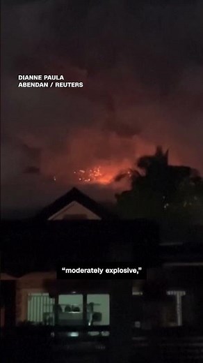 Kanlaon Volcano erupts in Philippines with incandescent burst