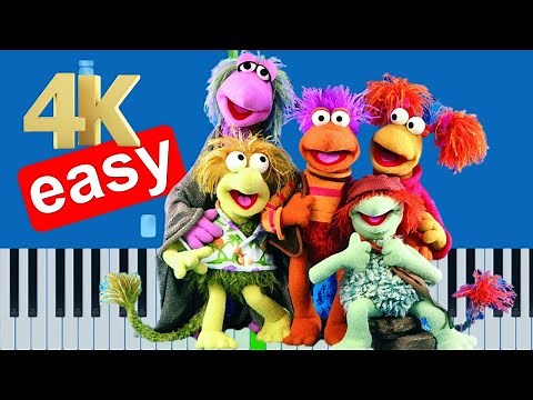 Fraggle Rock Theme Song (Slow Easy Medium) Piano Tutorial 4K