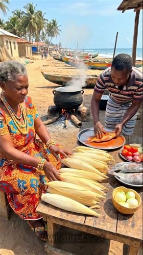 Tribal Cooking with the Ga People: Kenkey Feast #WildfireFeast #ShortsViral #TribalFeast
